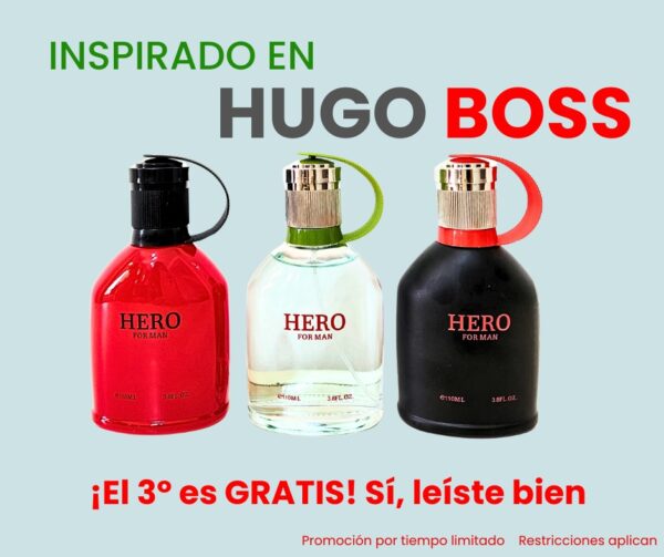 Trío inspirado en Hugo Boss